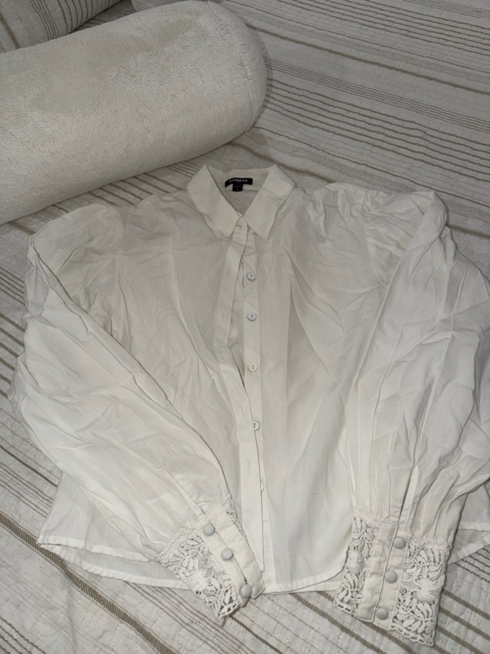 Express Black Blouse with Pink Floral Print H&M